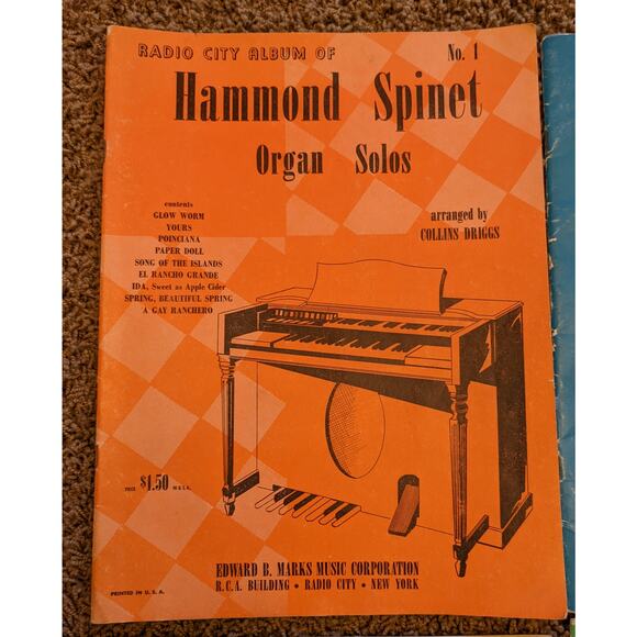 Vintage 1950s-1970s Sheet Music Country Western, Hammond Organ, Hit Parade - Picture 12 of 14
